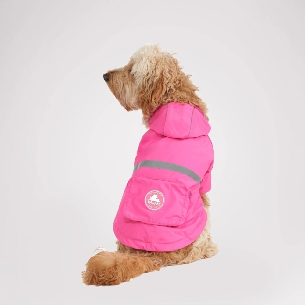 Pajar Pink XS Dog Rain Jacket with Reflective‎ Strip